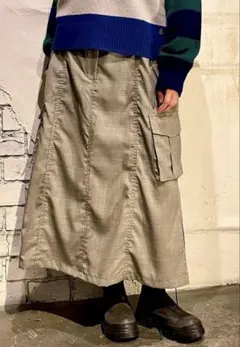 gigot×melange オリジナル　チェックカーゴスカートのサムネイル