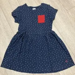 プチバトー　ハート柄ワンピース4ans104cm