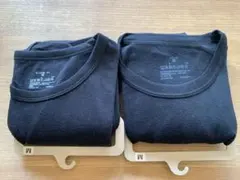 【未使用】無印良品あったか綿　あったか綿 厚手 クルーネック長袖Ｔシャツ 2点