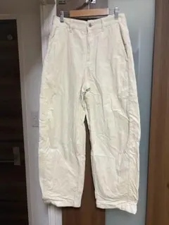 ユニクロ メンズ コーデュロイパンツ ホワイト Sサイズ