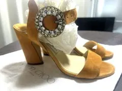 A*a様 JIMMY CHOO ジミーチュウ ビジュー レースアップサンダル ゴ