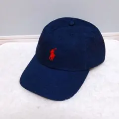 新品タグ付 ポロラルフローレン キャップ ネイビー ロゴ刺繍