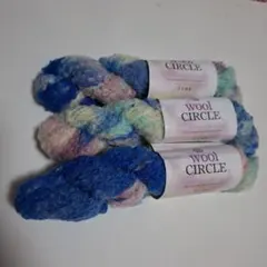 Wool Circle 多色ウール糸 50g×3カセ