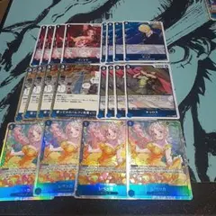 ワンピースカードゲーム　神の島の冒険　レベッカSR 青R4コンセット