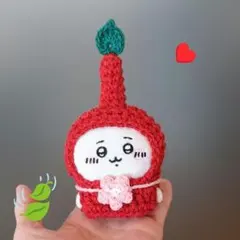 ちいかわ お座りぬいぐるみ 葉っぱ ピンクのお花 赤い着ぐるみ