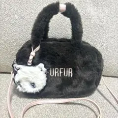FURFUR foxy ミラー付き エコファー スクエアボストンバッグ