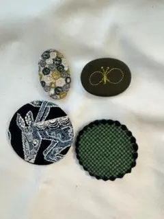 ミナペルホネン　ブローチ4点セット