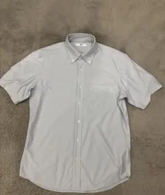 ユニクロ　ドライノンアイロンジャージーシャツ　半袖　Lサイズ グレー