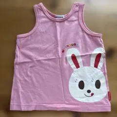 MIKI HOUSE うさぎタンクトップ ピンク 100cm ミキハウス　うさこのサムネイル