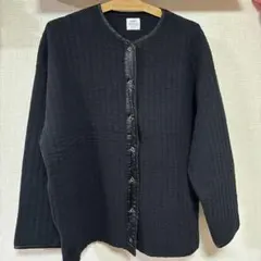 値下げ 美品 コーエン アウター 黒 キルティング コットン 春