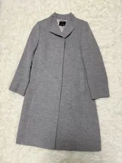 23区 ツイード ショールカラー ロングコート アルパカ モヘヤ アンゴラ