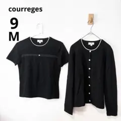 クレージュ 9号 M アンサンブル クルーネックカーディガン 半袖ニット セット