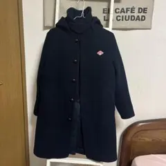 DANTON フード付きネイビーコート