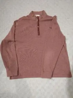 McGregor バーガンディ ハイネック起毛　トップスL