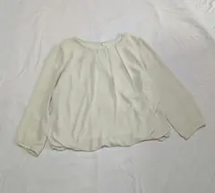 フォーマル　淡いクリーム色　長袖シャツ　Mサイズ