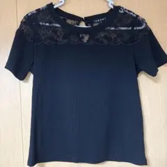 INGNI イング 黒レーストップス 半袖