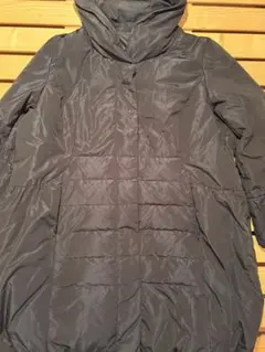 グレー フード付き ロングダウンジャケット