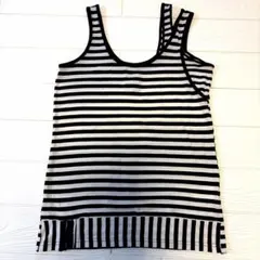 MAISON GILFY ボーダー タンクトップMサイズノースリーブレディースのサムネイル