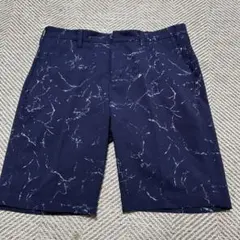 BRIEFING - coco 中古 ブリーフィング BRIEFING メンズ ハーフパンツ L 紺系 ネイビー 総柄 BRIEFING GOLF セール20%OFF 日本正規品 ブリーフィング ゴルフ