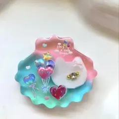 レジン ヘアゴム うさぎ 風船 マーブルブルー系 - メルカリ