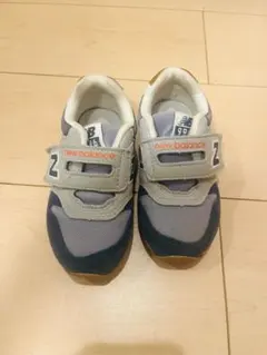 15cm New Balance 996 キッズスニーカー グレー/ネイビー