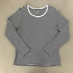 無印良品　ボーダー　ロンT カットソー　XL
