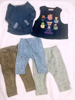 キッズ　ベビー 秋服 ミキハウス ベスト まとめ売り5点セット