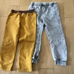 イエローとグレーのパンツセット