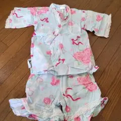可愛い水色の甚平 110cm