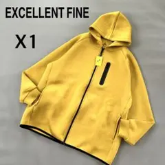エクセレントファイン＊ジップアップパーカー　イエロー　大きめサイズ　Ｘ1