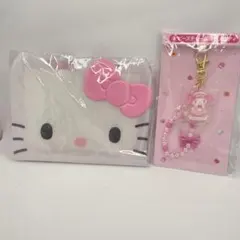 正規品 ハローキティ ピンク シールバインダー マイメロディビーズチャーム 2点