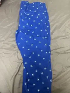 美品】MARK & LONA パンツ 38 スカル総柄サイドラインゴルフウェア