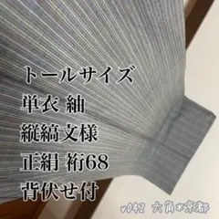 正絹 【単衣】お召 横段(未使用品)トールサイズ 御召 新古品・中古品をお探しなら京都きもの市場【日本最大級の