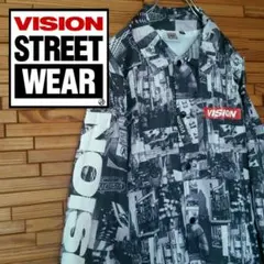 VISION STREET WEAR 総柄 コーチジャケット サイズM
