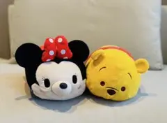 【ディズニー公式】TSUM TSUM ミニー＆プーさん ぬいぐるみ 2点セット