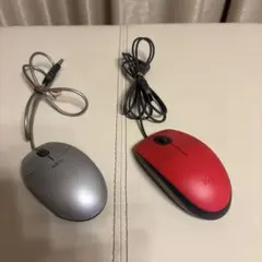 USB 有線 マウス NEC シルバー Logitech レッド used 2個