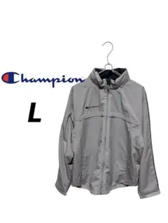 Champion メンズグレー 系ナイロンジャケットLサイズ