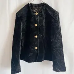 希少・英国製90s ヴィンテージ セントマイケル ベルベットジャケット 金ボタン