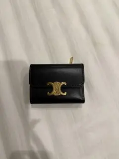 CELINE トリオンフ 三つ折り財布 ブラックのサムネイル