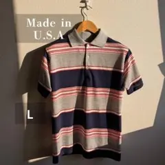80〜90s TOWNCRAFT ボーダー柄ポロシャツ - メルカリ