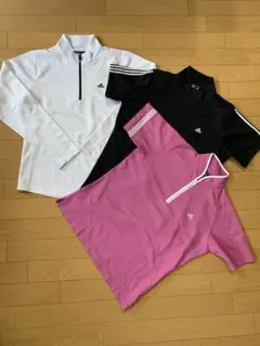 【USED美品】adidas3点セットまとめ売り　半袖・長袖 ハーフジップ