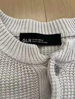 極美品 グリーンレーベルリラクシング ヘンリーネック コットンアクリルニット S