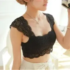 レースキャミソール トップス ブラック フリーサイズ バレエ レディース