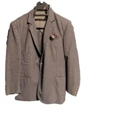 グレー ストライプ テーラードジャケット