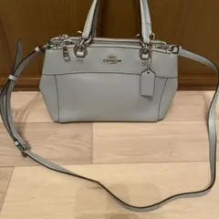 美品!!COACH ライトグレー ショルダーバッグ