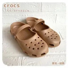 crocs クロックス メリージェーン 35(21～22cm）ゴールドベージュ