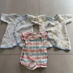 50-60cm 6kg ベビー肌着 水色 クマ カバーオール 綿100% 新生児