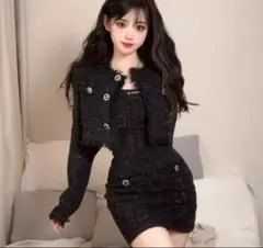 ツイードセットアップミニワンピース