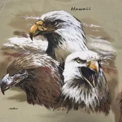90s Hazelwoods製 Tシャツ イーグル アニマル柄 ハワイ シングル