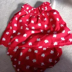 OLD NAVY 赤　ワンピースパンツセット18-24M　カナダ